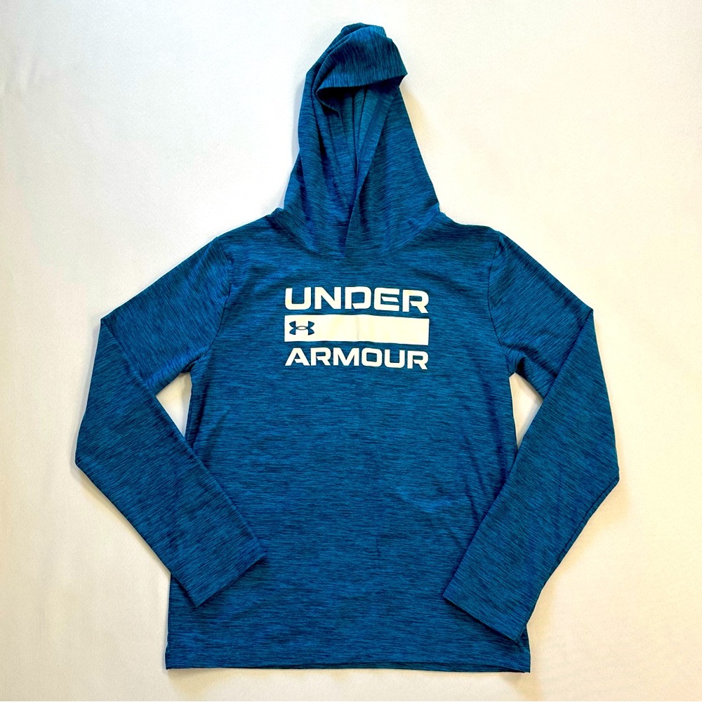 Blue Under Armour Logo Hoodie Youth Large